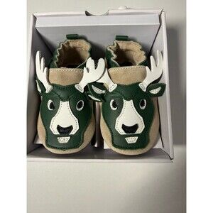 ROBEEZ SOFT SOLE NBA MILWAUKEE BUCKS FEAR THE DEER BABY SHOES 6-12 MONTHS NWB